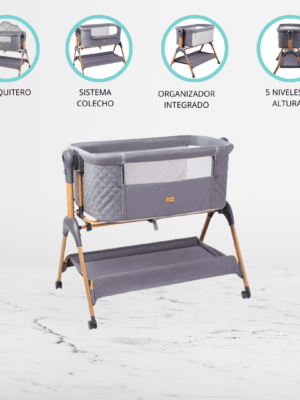 Cuna colecho para Bebé «MURCIA» Gris Lobo