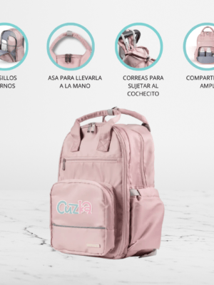 Mochila Pañalera para Bebé «PRAGA V2» Pink Mauve