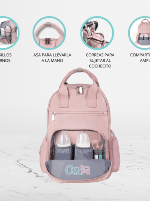 Mochila Pañalera para Bebé «PRAGA V2» Pink Mauve