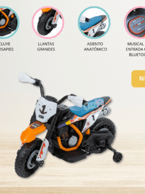 Moto a Batería Musical «SUNIX ONE» Con Bluetooth Orange