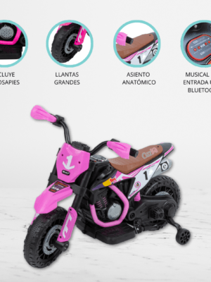 Moto a Batería c/Bluetooth «SUNIX ONE» Pink