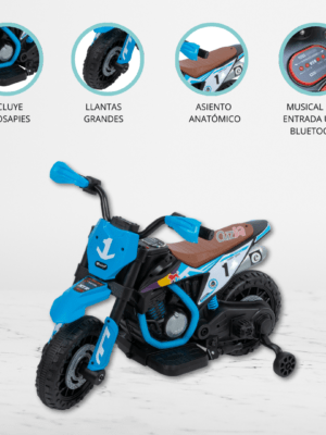 Moto a Batería c/Bluetooth «SUNIX ONE» Blue