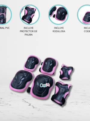 Set de Protección para Niños « Confort Pro» Black/Pink