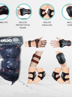 Set de Protección para Niños « Confort Pro» Black/Red
