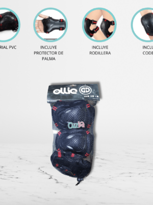 Set de Protección para Niños « Confort Pro» Black/Red