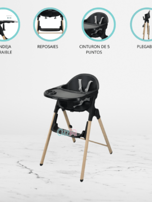 Silla de Comer para Bebé «BAKU » Black