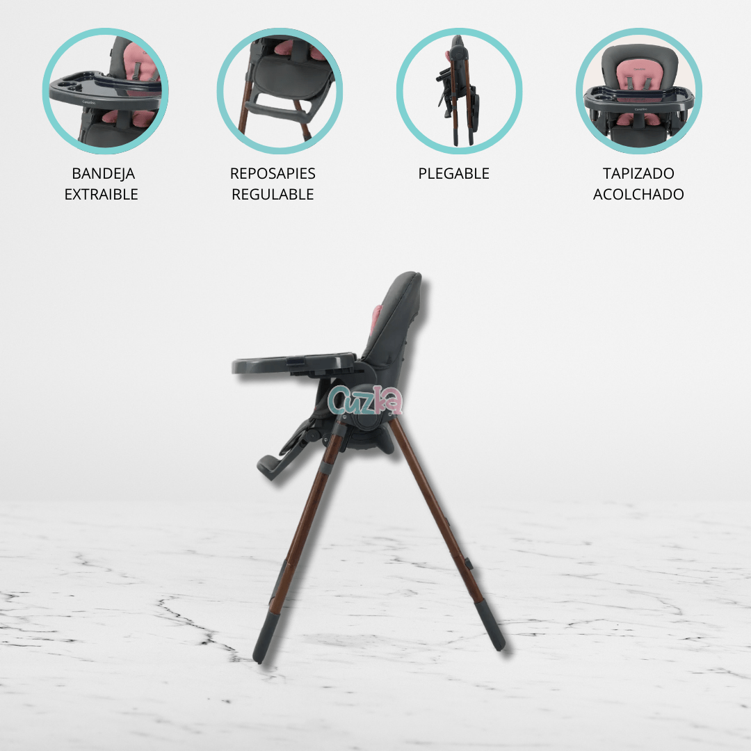 Silla de Comer para Bebés «MALMO CON PAD» Rosa Malva - Imagen 4