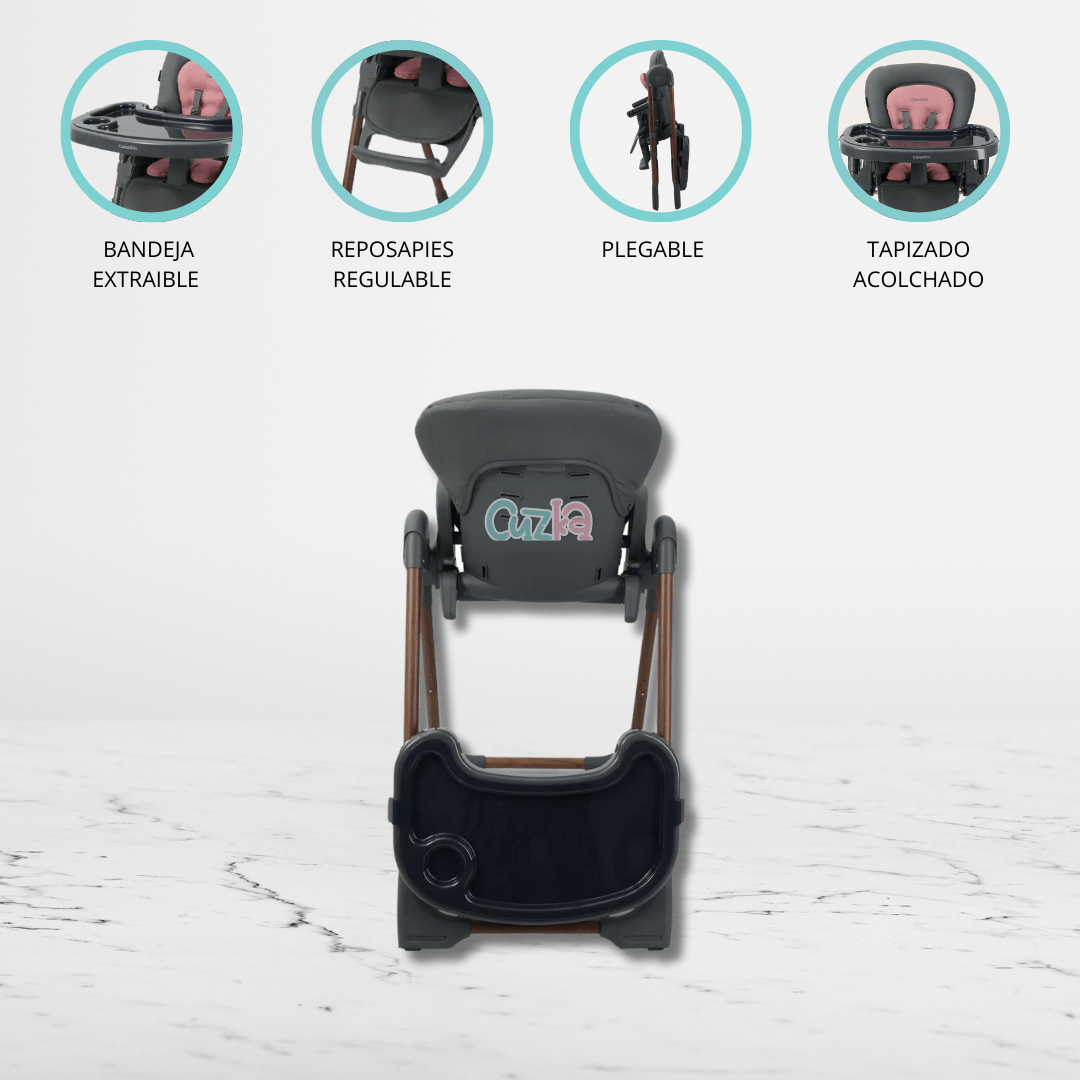 Silla de Comer para Bebés «MALMO CON PAD» Rosa Malva - Imagen 3
