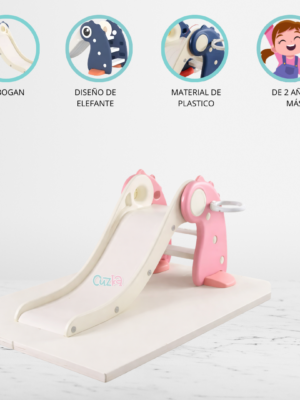 Tobogán con Aro de Baloncesto para Niños «VALANGA» Pink