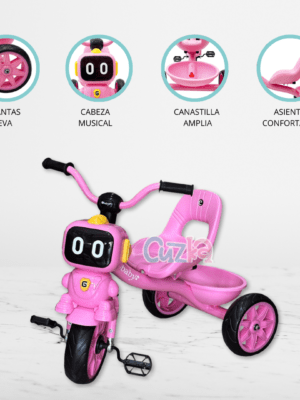 Triciclo Chavo para niños «ROBOT» Pink