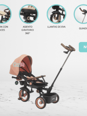 Triciclo Giratorio Plegable para Niños «PURA» Pink