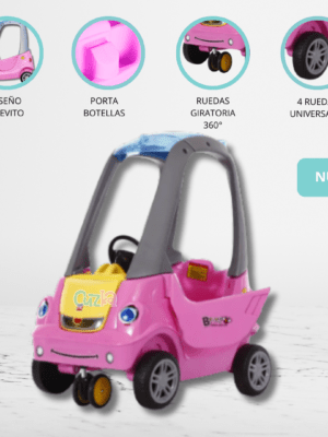 Carro Huevito con Empujador «SPINTORE» Pink