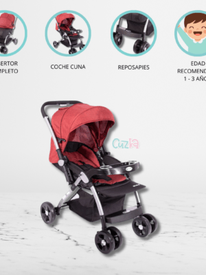 Coche Cuna de Paseo «KUPER» Red