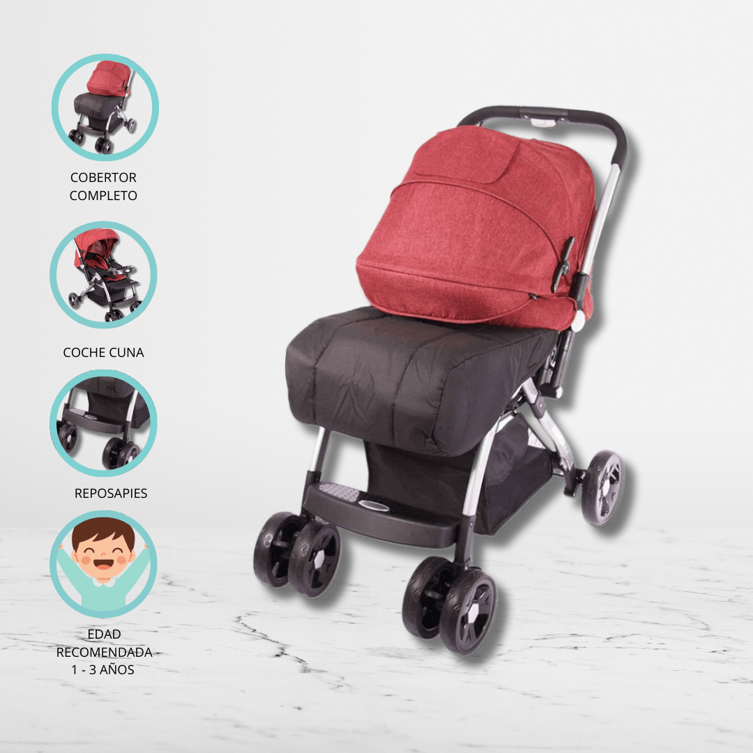 Coche Cuna de Paseo «KUPER» Red - Imagen 2