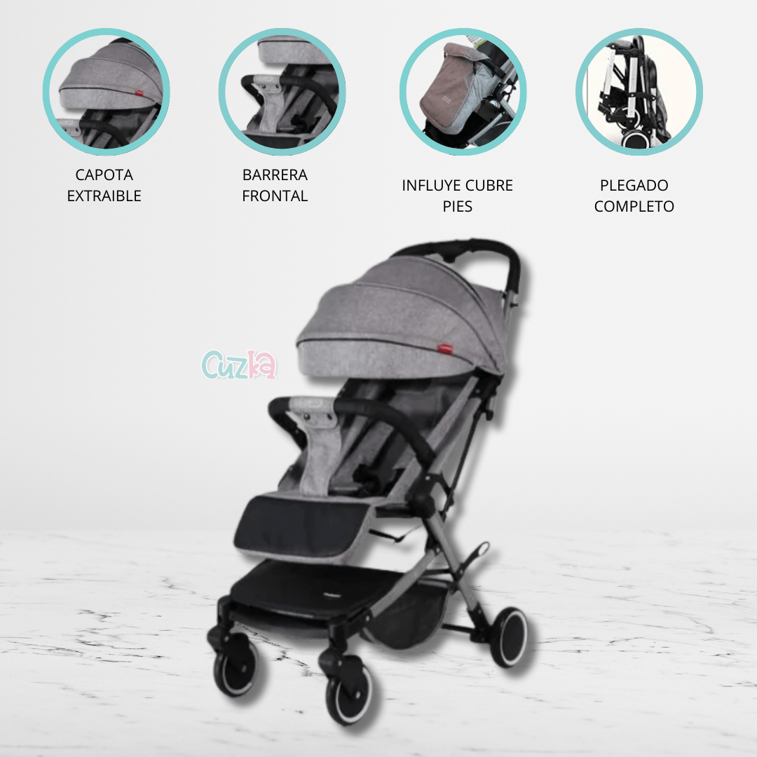 Coche Maleta para Bebé «ARIA» Gray - Imagen 2