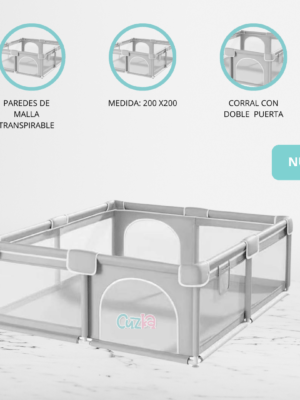 Corral Plegable para Bebé «PIAZZA» Gray