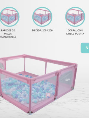 Corral Plegable para Bebé «PIAZZA» Pink