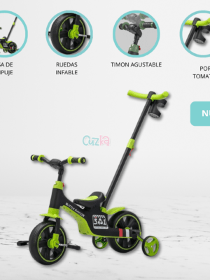 Bicicleta Guía 3 en 1 para Niños «CYCLO GUÍA» Green