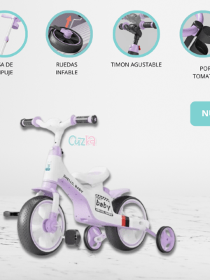 Bicicleta Guía 3 en 1 para Niños «CYCLO GUÍA» Purple