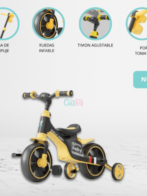 Bicicleta Guía 3 en 1 para Niños «CYCLO GUÍA» Yellow