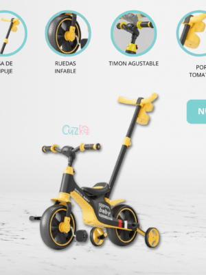 Bicicleta Guía 3 en 1 para Niños «CYCLO GUÍA» Yellow