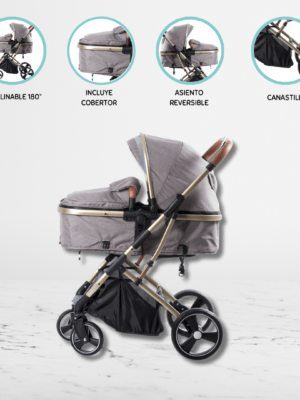 Coche Deportivo Moisés «SATURNO DELUXE» Beige