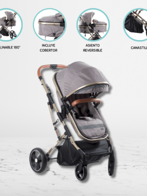 Coche Deportivo Moisés «SATURNO DELUXE» Beige