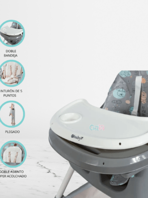 Silla de Comer Mecedora «GRAVY» Grey