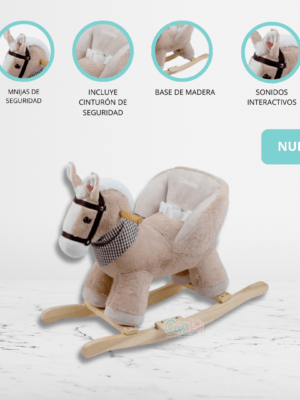 Peluche Mecedor +12meses «CABALLO» Beige