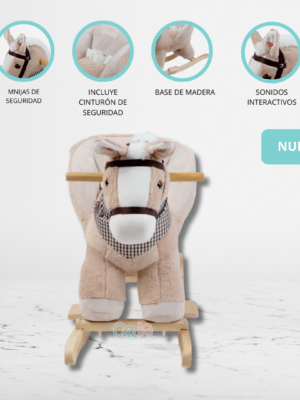 Peluche Mecedor +12meses «CABALLO» Beige
