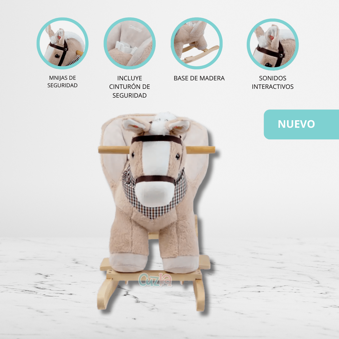 Peluche Mecedor +12meses «CABALLO» Beige - Imagen 2