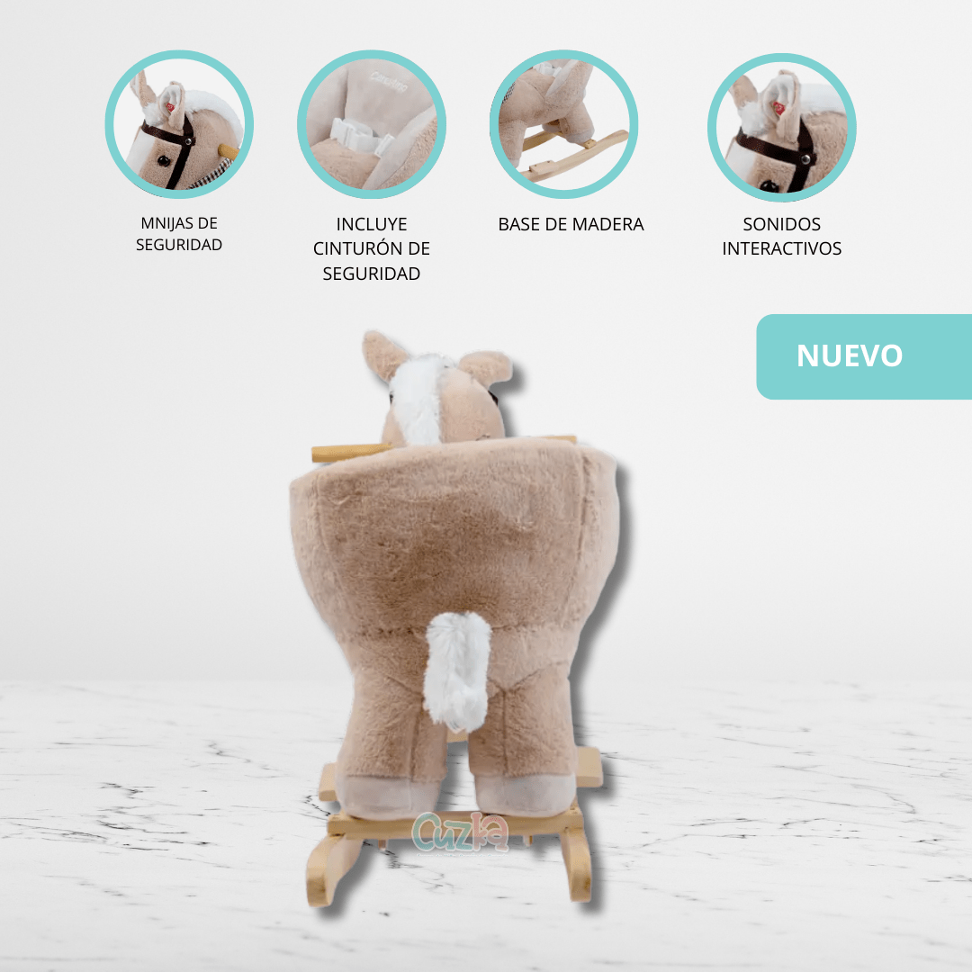 Peluche Mecedor +12meses «CABALLO» Beige - Imagen 5