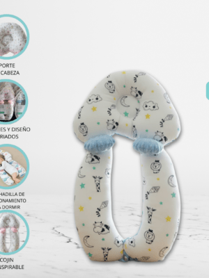 Almohada Antivuelco para Bebé «ROULE» Ligth Blue