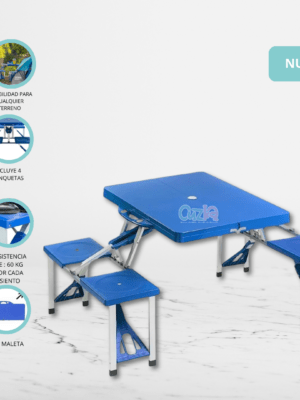 Mesa Maletín Plegable «PICNIC» Blue