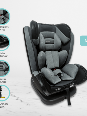 Silla de Auto con Sistema Isofix «LEXA» Gray