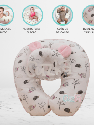 Almohada de Lactancia 5 en 1 CUZKA «PICARON» Pink/White