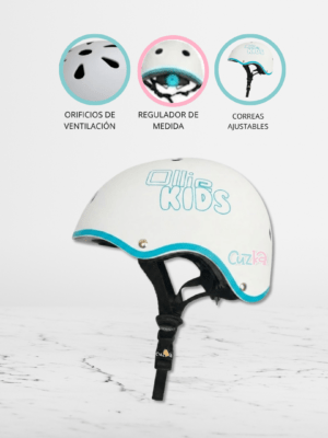 Casco Protector Regulable para Niño OLLIE «XS OLLIE KIDS» White