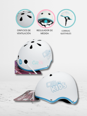 Casco Protector Regulable para Niños OLLIE «S OLLIE KIDS» White