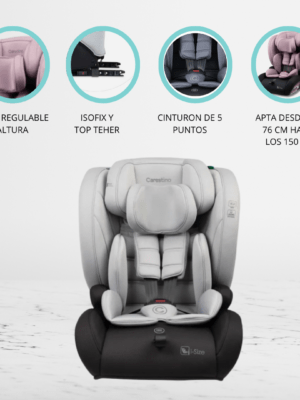 Silla de Auto con Sistema Isofix «MUNICH» Gris Lobo