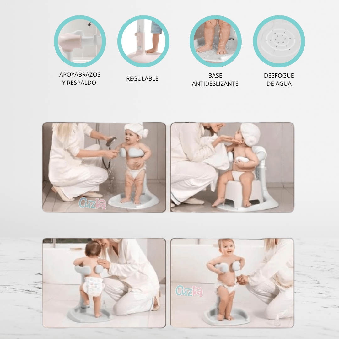 Soporte de Ducha para Bebé «TIBOO» Beige - Imagen 2